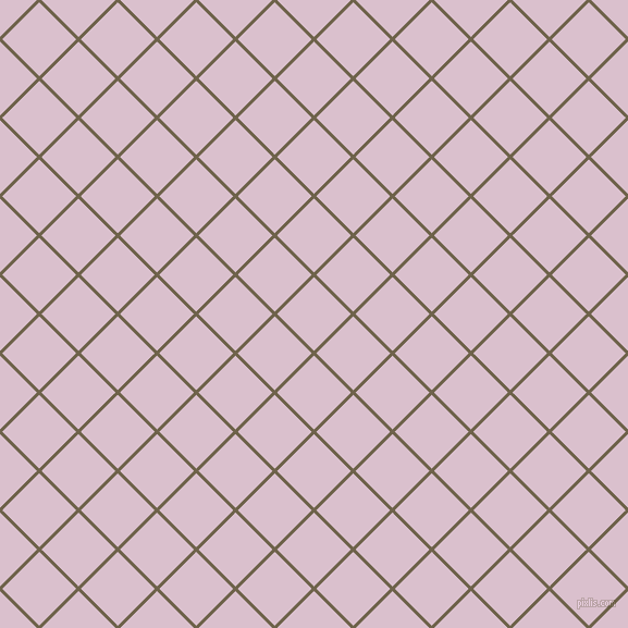 45/135 degree angle diagonal checkered chequered lines, 3 pixel line width, 48 pixel square size, Soya Bean and Twilight plaid checkered seamless tileable