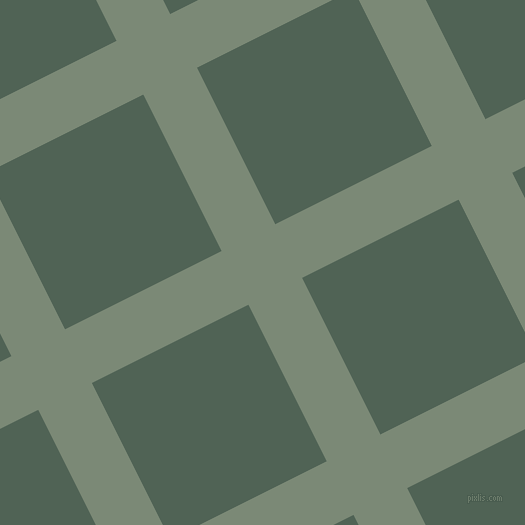 27/117 degree angle diagonal checkered chequered lines, 60 pixel line width, 175 pixel square size, Spanish Green and Mineral Green plaid checkered seamless tileable