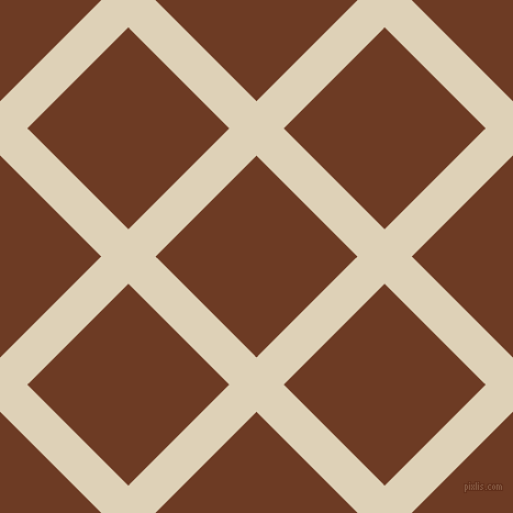45/135 degree angle diagonal checkered chequered lines, 35 pixel line width, 130 pixel square size, Spanish White and New Amber plaid checkered seamless tileable