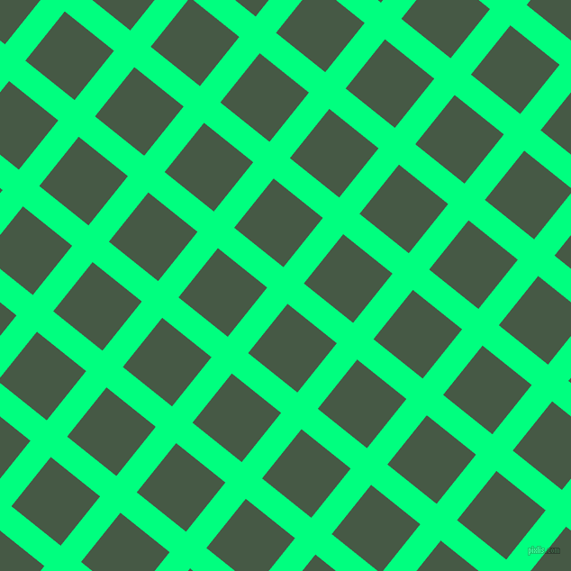 51/141 degree angle diagonal checkered chequered lines, 29 pixel lines width, 70 pixel square size, Spring Green and Grey-Asparagus plaid checkered seamless tileable