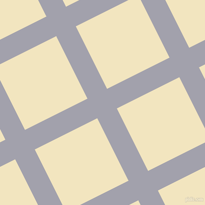 27/117 degree angle diagonal checkered chequered lines, 43 pixel line width, 137 pixel square size, Spun Pearl and Half Colonial White plaid checkered seamless tileable