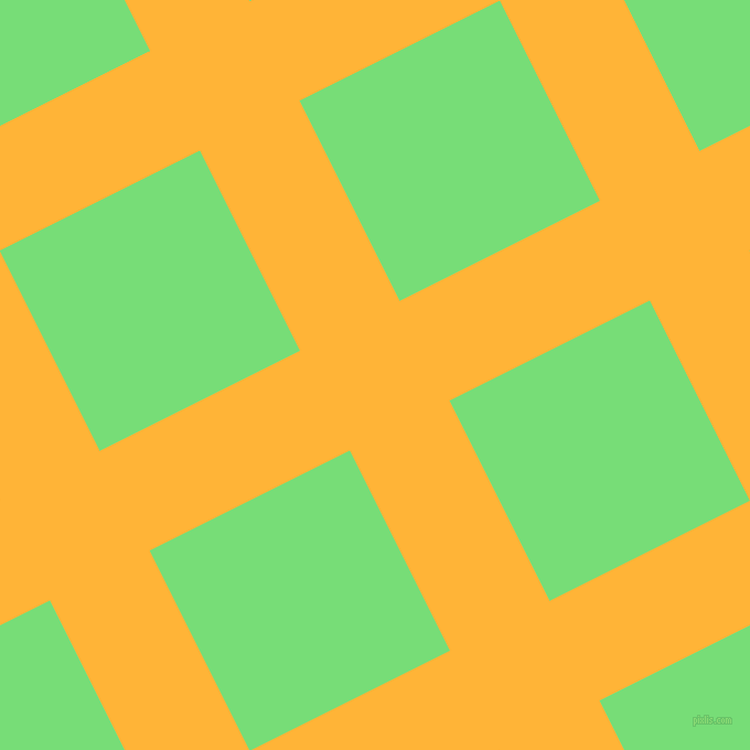 27/117 degree angle diagonal checkered chequered lines, 101 pixel lines width, 203 pixel square size, Supernova and Pastel Green plaid checkered seamless tileable