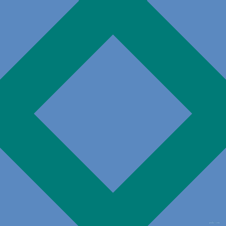 45/135 degree angle diagonal checkered chequered lines, 158 pixel line width, 369 pixel square size, Surfie Green and Danube plaid checkered seamless tileable