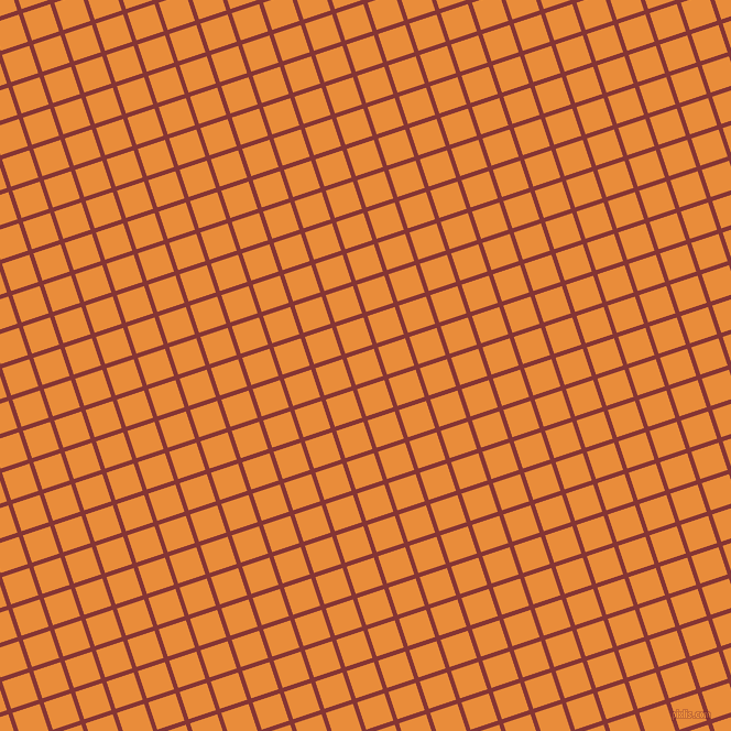 18/108 degree angle diagonal checkered chequered lines, 4 pixel line width, 26 pixel square size, Tall Poppy and California plaid checkered seamless tileable