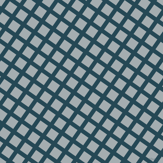 55/145 degree angle diagonal checkered chequered lines, 16 pixel line width, 36 pixel square size, Teal Blue and Gull Grey plaid checkered seamless tileable