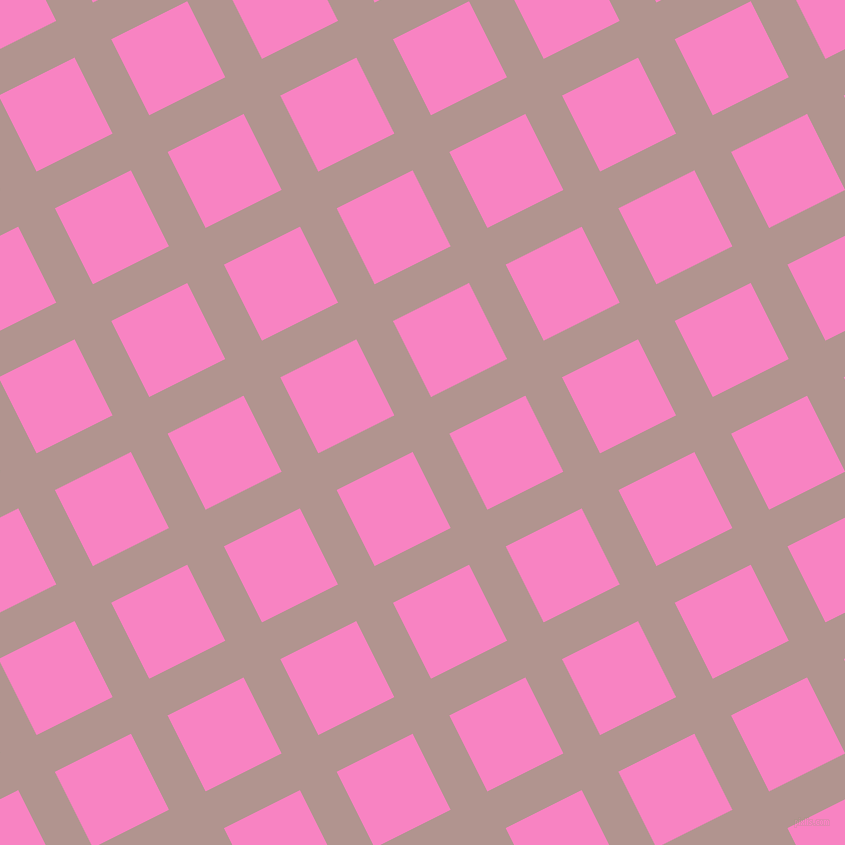 27/117 degree angle diagonal checkered chequered lines, 41 pixel line width, 85 pixel square size, Thatch and Tea Rose plaid checkered seamless tileable
