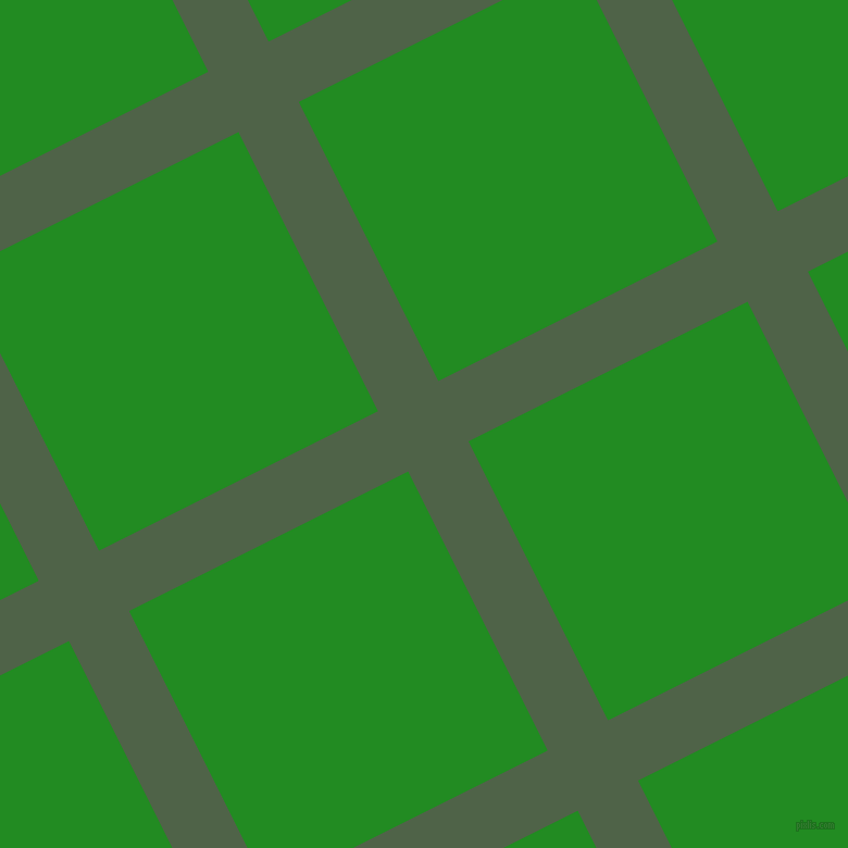 27/117 degree angle diagonal checkered chequered lines, 62 pixel line width, 287 pixel square size, Tom Thumb and Forest Green plaid checkered seamless tileable