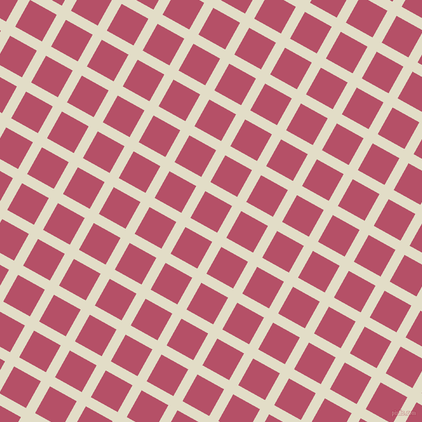61/151 degree angle diagonal checkered chequered lines, 15 pixel line width, 44 pixel square size, Travertine and Blush plaid checkered seamless tileable