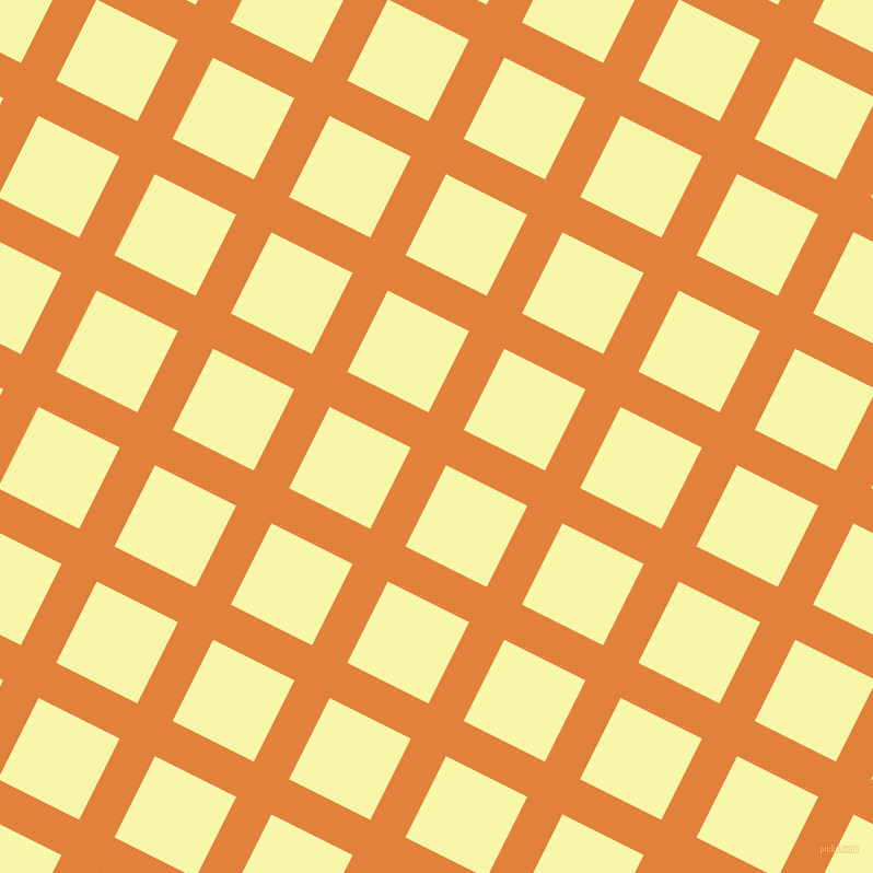 63/153 degree angle diagonal checkered chequered lines, 36 pixel line width, 83 pixel square size, Tree Poppy and Shalimar plaid checkered seamless tileable