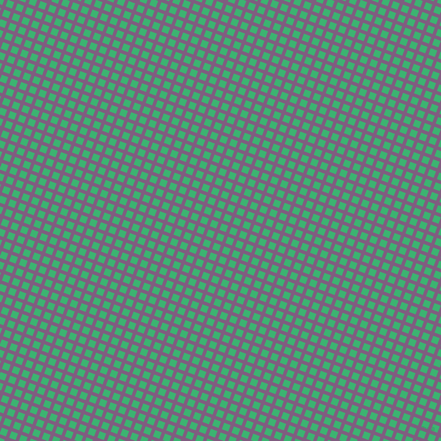 69/159 degree angle diagonal checkered chequered lines, 7 pixel lines width, 14 pixel square size, Trendy Pink and Medium Sea Green plaid checkered seamless tileable