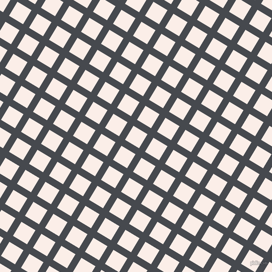 59/149 degree angle diagonal checkered chequered lines, 14 pixel lines width, 33 pixel square size, Tuna and Rose White plaid checkered seamless tileable
