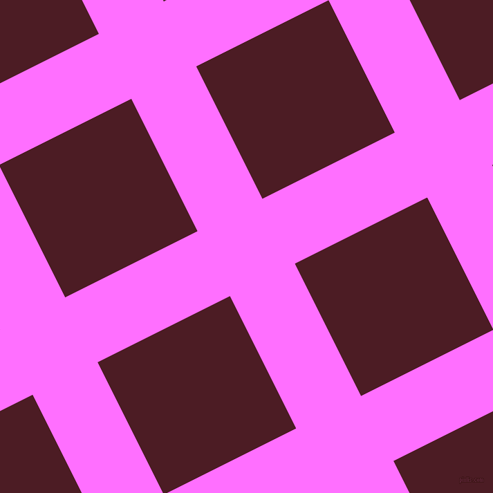 27/117 degree angle diagonal checkered chequered lines, 105 pixel line width, 214 pixel square size, Ultra Pink and Bordeaux plaid checkered seamless tileable