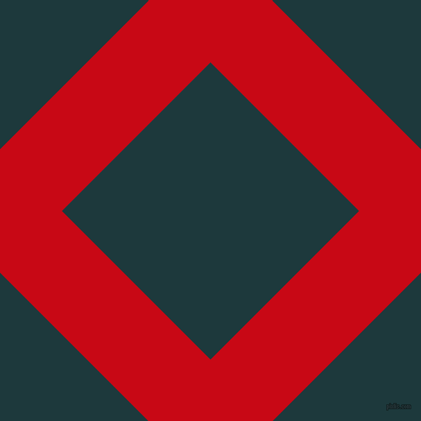 45/135 degree angle diagonal checkered chequered lines, 126 pixel line width, 303 pixel square size, Venetian Red and Nordic plaid checkered seamless tileable