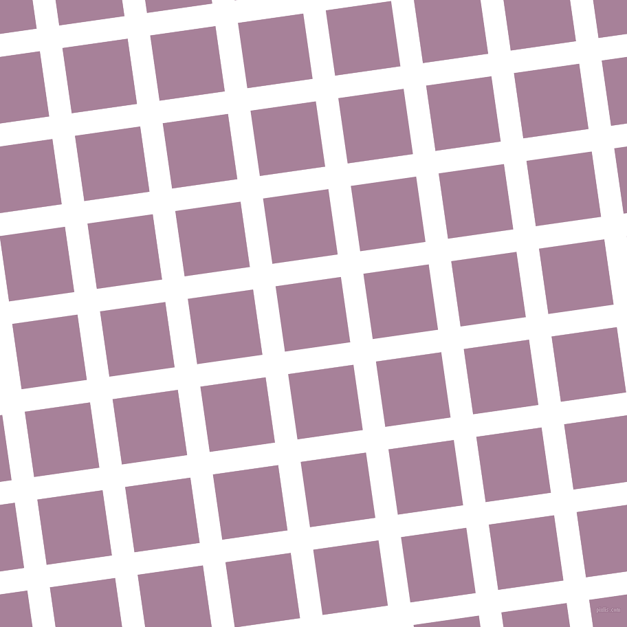 8/98 degree angle diagonal checkered chequered lines, 33 pixel line width, 96 pixel square size, White and Bouquet plaid checkered seamless tileable