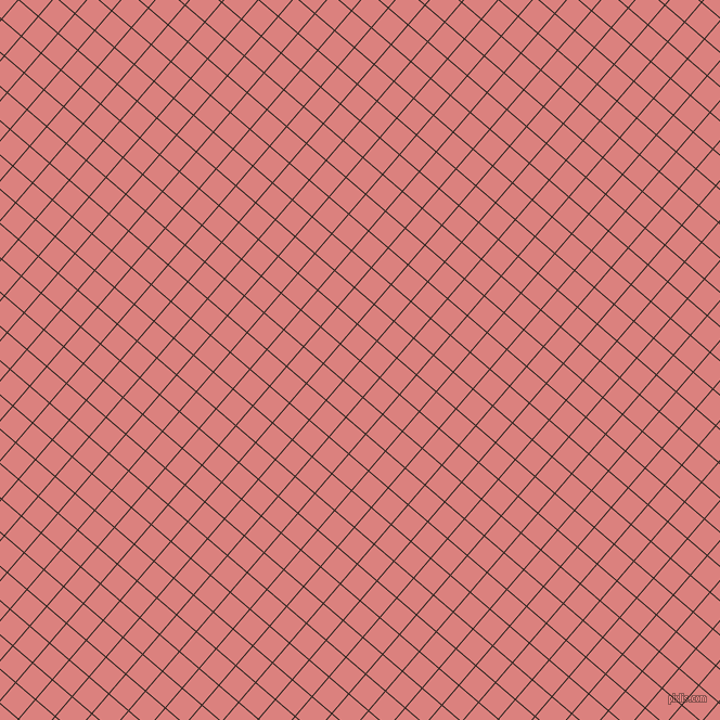 49/139 degree angle diagonal checkered chequered lines, 1 pixel lines width, 23 pixel square size, Wood Bark and Sea Pink plaid checkered seamless tileable