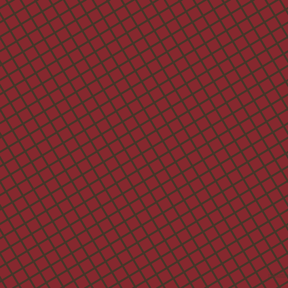 31/121 degree angle diagonal checkered chequered lines, 4 pixel line width, 21 pixel square size, Woodburn and Flame Red plaid checkered seamless tileable