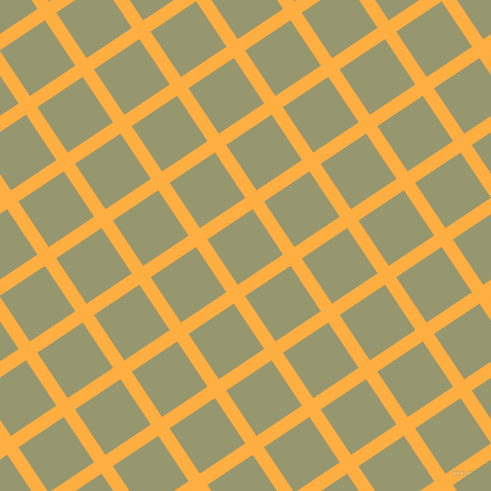 34/124 degree angle diagonal checkered chequered lines, 19 pixel line width, 77 pixel square size, Yellow Orange and Malachite Green plaid checkered seamless tileable