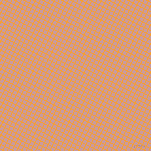 63/153 degree angle diagonal checkered chequered lines, 3 pixel line width, 11 pixel square size, Yellow Sea and Careys Pink plaid checkered seamless tileable