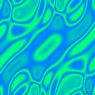 Dodger Blue and Spring Green plasma waves seamless tileable