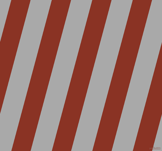 75 degree angle lines stripes, 60 pixel line width, 66 pixel line spacing, Burnt Umber and Dark Gray stripes and lines seamless tileable