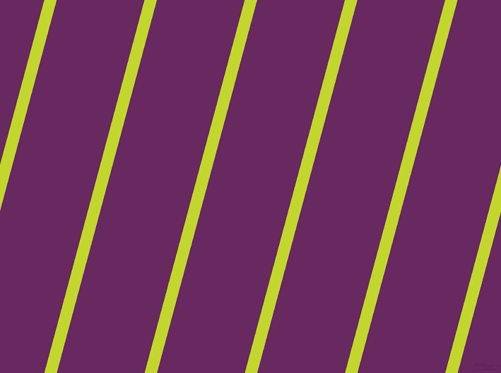 75 degree angle lines stripes, 17 pixel line width, 120 pixel line spacing, Fuego and Palatinate Purple stripes and lines seamless tileable