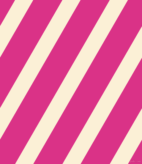 60 degree angle lines stripes, 53 pixel line width, 85 pixel line spacing, Half Dutch White and Deep Cerise stripes and lines seamless tileable