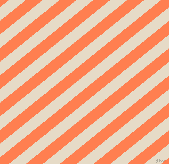 39 degree angle lines stripes, 36 pixel line width, 36 pixel line spacing, Half Spanish White and Coral stripes and lines seamless tileable