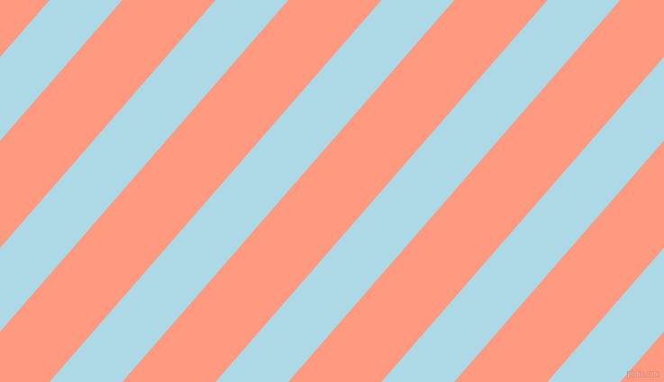 49 degree angle lines stripes, 61 pixel line width, 78 pixel line spacing, Light Blue and Vivid Tangerine stripes and lines seamless tileable