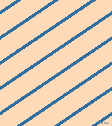34 degree angle lines stripes, 10 pixel line width, 58 pixel line spacing, Lochmara and Peach Puff stripes and lines seamless tileable
