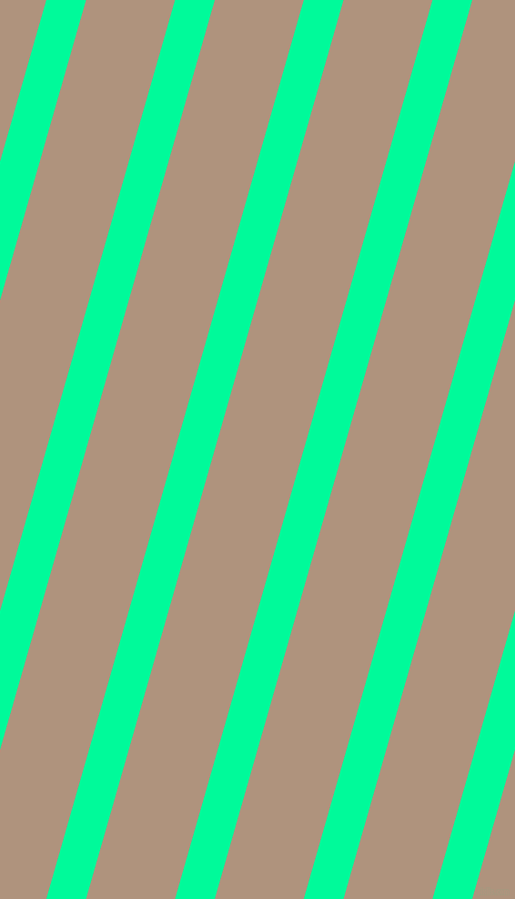 74 degree angle lines stripes, 42 pixel line width, 94 pixel line spacing, Medium Spring Green and Sandrift stripes and lines seamless tileable