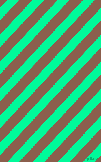 47 degree angle lines stripes, 30 pixel line width, 34 pixel line spacing, Medium Spring Green and Spicy Mix stripes and lines seamless tileable