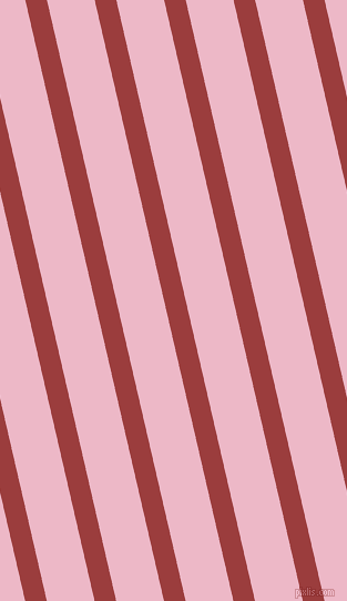 103 degree angle lines stripes, 19 pixel line width, 42 pixel line spacing, Mexican Red and Chantilly stripes and lines seamless tileable