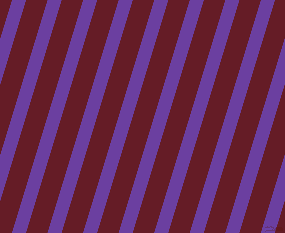 73 degree angle lines stripes, 27 pixel line width, 41 pixel line spacing, Royal Purple and Pohutukawa stripes and lines seamless tileable