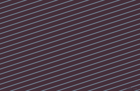 18 degree angle lines stripes, 3 pixel line width, 13 pixel line spacing, Slate Grey and Barossa stripes and lines seamless tileable