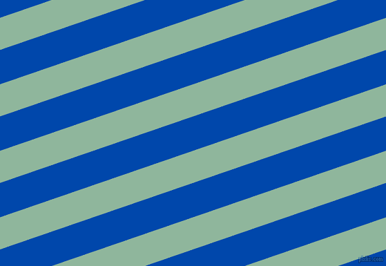 19 degree angle lines stripes, 44 pixel line width, 47 pixel line spacing, Summer Green and Cobalt stripes and lines seamless tileable