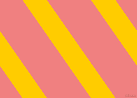 125 degree angle lines stripes, 65 pixel line width, 117 pixel line spacing, Tangerine Yellow and Light Coral stripes and lines seamless tileable