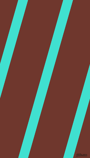 74 degree angle lines stripes, 32 pixel line width, 114 pixel line spacing, Turquoise and Mocha stripes and lines seamless tileable