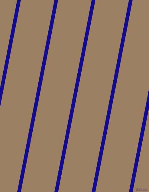 79 degree angle lines stripes, 12 pixel line width, 109 pixel line spacing, Ultramarine and Sorrell Brown stripes and lines seamless tileable