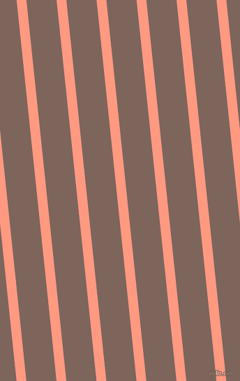 96 degree angle lines stripes, 14 pixel line width, 43 pixel line spacing, Vivid Tangerine and Russett stripes and lines seamless tileable