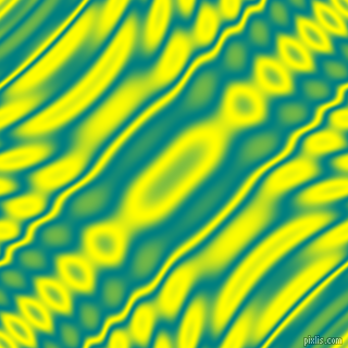 Teal and Yellow wavy plasma ripple seamless tileable